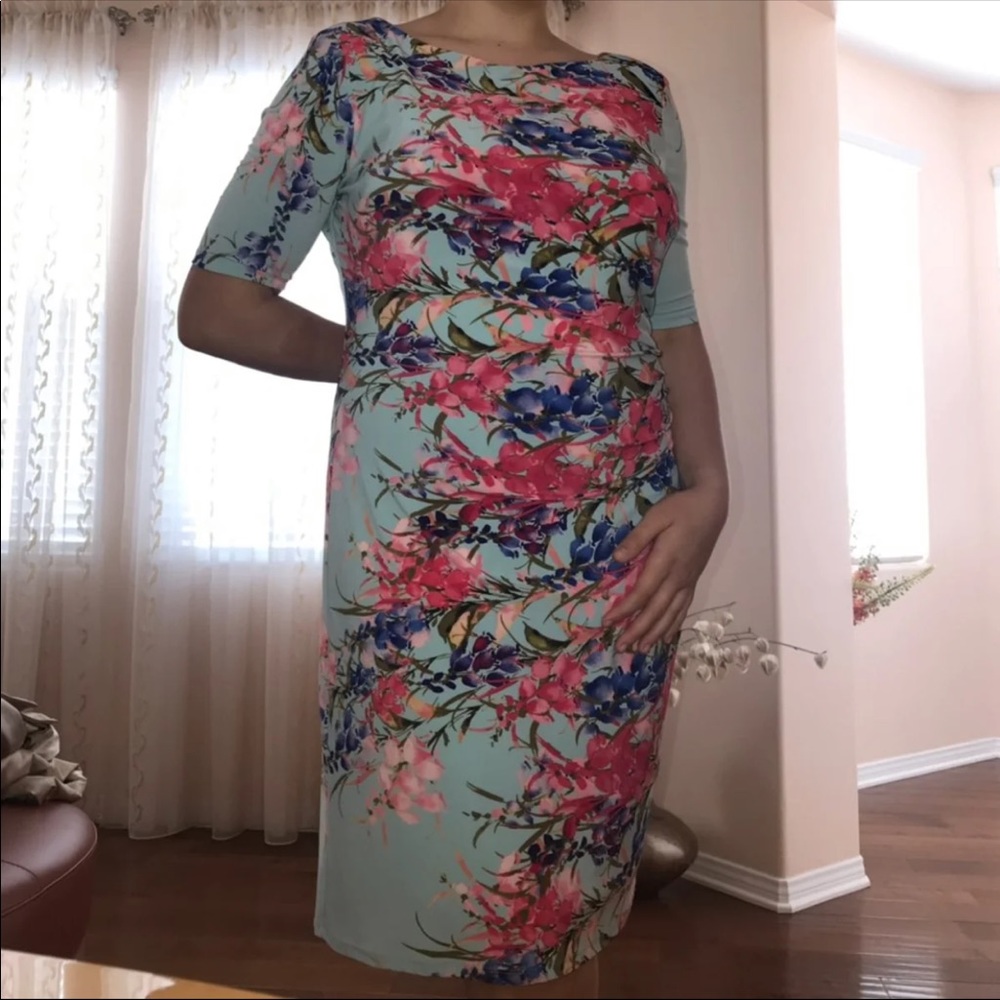 Jones New York Blue Floral Dress